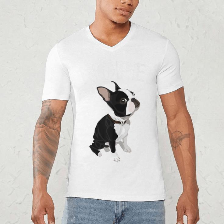 Love NOPE Boston Terrier Dog Lover Men's V-Neck T-Shirt, novelty gifts, funny gifts