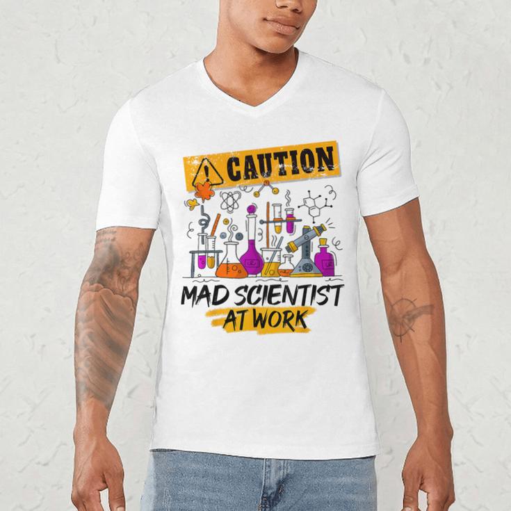 Mad Scientist Halloween Costume Science Teacher Men's V-Neck T-Shirt, novelty gifts, funny gifts