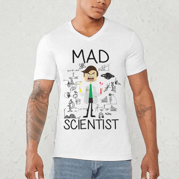 Mad Scientist Shirt Kids Boys Youth Science Teacher Men's V-Neck T-Shirt, novelty gifts, funny gifts