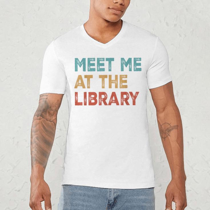 Meet Me At The Library For Teachers And School Librarians Men's V-Neck T-Shirt, novelty gifts, funny gifts Meet Me At The Library For Teachers And School Librarians Men's V-Neck T-Shirt, novelty gifts, funny gifts