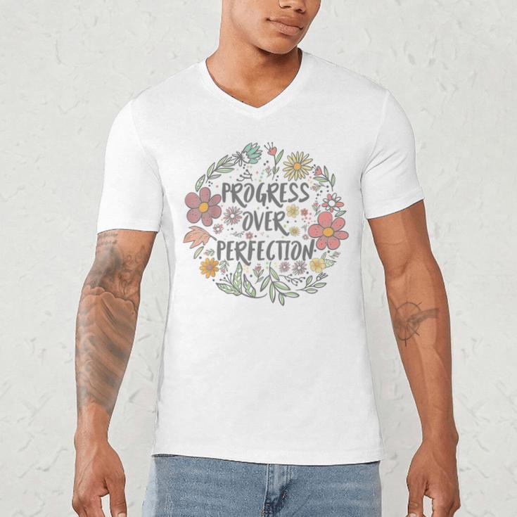 Motivational Progress Over Perfection Back To School Teacher Men's V-Neck T-Shirt, novelty gifts, funny gifts Motivational Progress Over Perfection Back To School Teacher Men's V-Neck T-Shirt, novelty gifts, funny gifts
