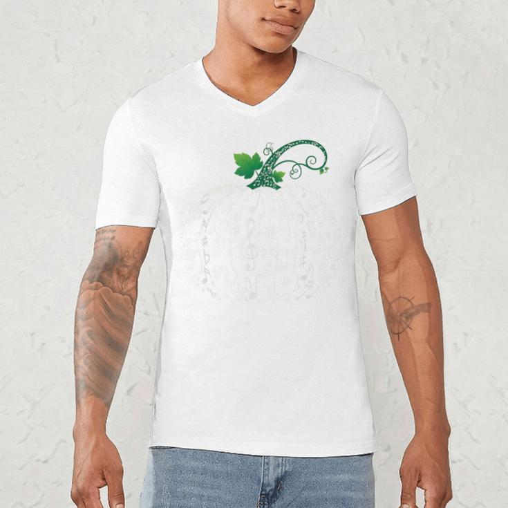 Music Notes Pumpkin Fall Music Teacher Men's V-Neck T-Shirt, novelty gifts, funny gifts Music Notes Pumpkin Fall Music Teacher Men's V-Neck T-Shirt, novelty gifts, funny gifts