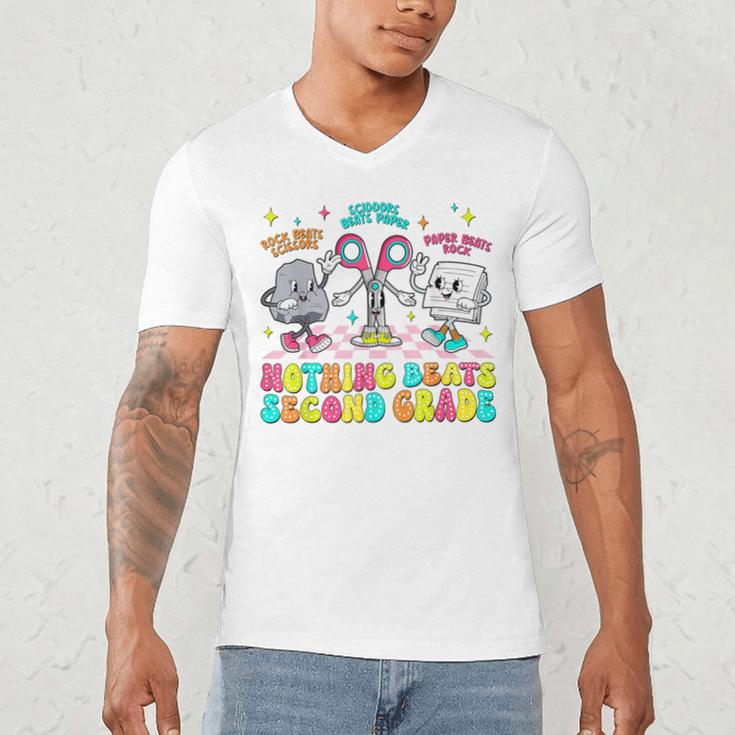Nothing Beats 2nd Second Grade Back To School Teacher Kids Men's V-Neck T-Shirt, novelty gifts, funny gifts Nothing Beats 2nd Second Grade Back To School Teacher Kids Men's V-Neck T-Shirt, novelty gifts, funny gifts