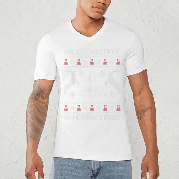 Oh Chemistree Ugly Christmas Sweater Science Student Teacher Men's V-Neck T-Shirt, novelty gifts, funny gifts Oh Chemistree Ugly Christmas Sweater Science Student Teacher Men's V-Neck T-Shirt, novelty gifts, funny gifts
