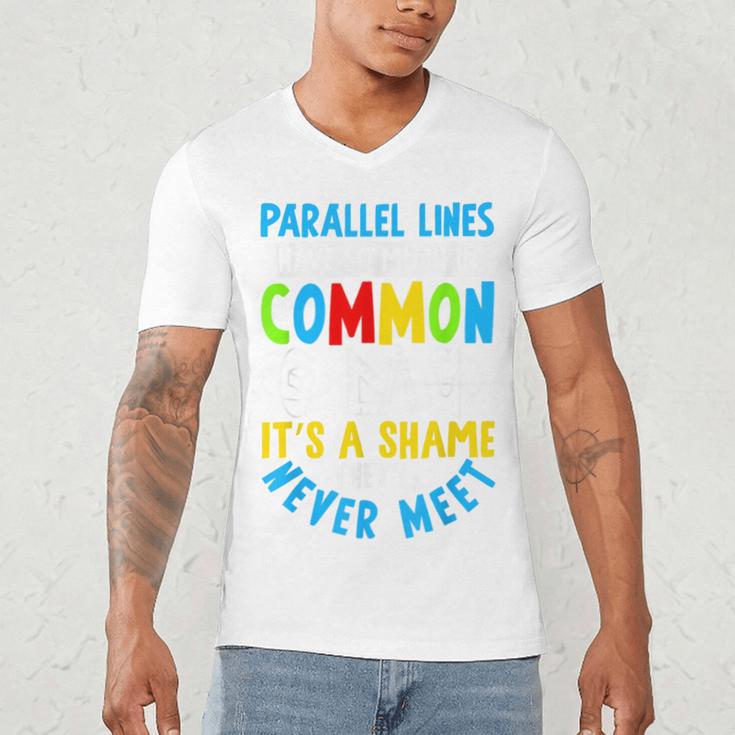 Parallel Lines Math Pun – Teacher Humor Men's V-Neck T-Shirt, novelty gifts, funny gifts Parallel Lines Math Pun – Teacher Humor Men's V-Neck T-Shirt, novelty gifts, funny gifts