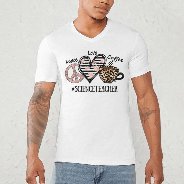 Peace Love Coffee Science Teacher Men's V-Neck T-Shirt, novelty gifts, funny gifts Peace Love Coffee Science Teacher Men's V-Neck T-Shirt, novelty gifts, funny gifts