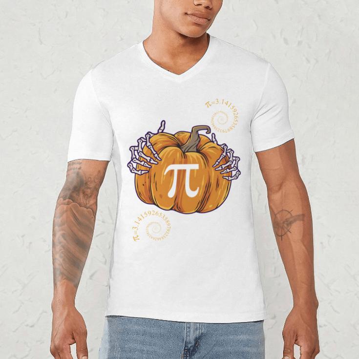 Pi Day Pumpkin Pi Math Teacher Halloween Costume Men's V-Neck T-Shirt, novelty gifts, funny gifts Pi Day Pumpkin Pi Math Teacher Halloween Costume Men's V-Neck T-Shirt, novelty gifts, funny gifts