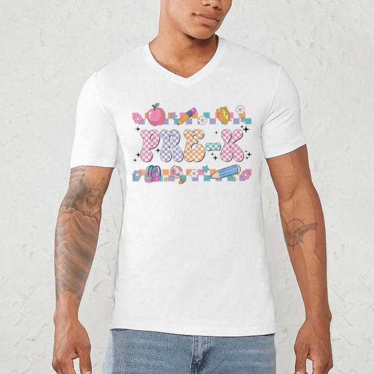 Pre-K Back To School Teachers Kids 1st Day Of School Men's V-Neck T-Shirt, novelty gifts, funny gifts Pre-K Back To School Teachers Kids 1st Day Of School Men's V-Neck T-Shirt, novelty gifts, funny gifts