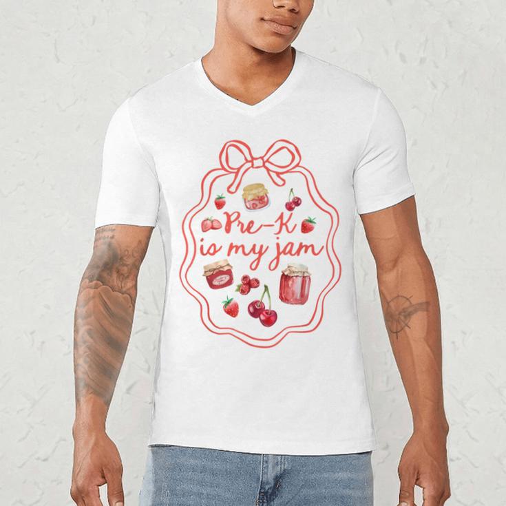 Preschool Pre-K Is My Jam Strawberry Girl Teacher Kids Men's V-Neck T-Shirt, novelty gifts, funny gifts Preschool Pre-K Is My Jam Strawberry Girl Teacher Kids Men's V-Neck T-Shirt, novelty gifts, funny gifts