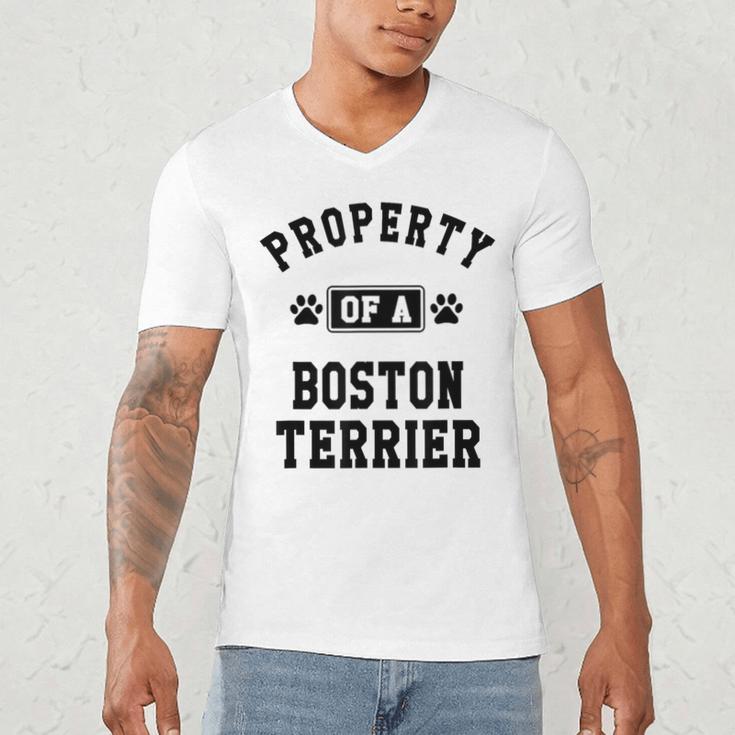 Property Of Boston Terrier Boston Terrier Shirt Men's V-Neck T-Shirt, novelty gifts, funny gifts