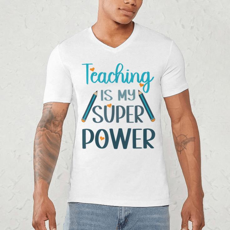 Retro Groovy Teaching Is My Super Power Teacher's Present Men Women Men's V-Neck T-Shirt, novelty gifts, funny gifts Retro Groovy Teaching Is My Super Power Teacher's Present Men Women Men's V-Neck T-Shirt, novelty gifts, funny gifts