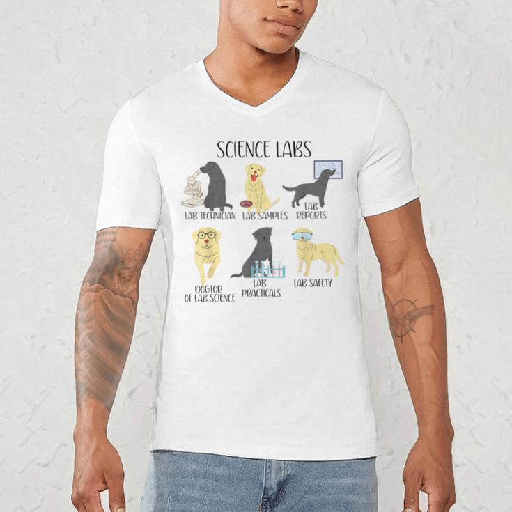 Science Labs Dogs Labrador Retriever Science Teacher Men's V-Neck T-Shirt, novelty gifts, funny gifts Science Labs Dogs Labrador Retriever Science Teacher Men's V-Neck T-Shirt, novelty gifts, funny gifts