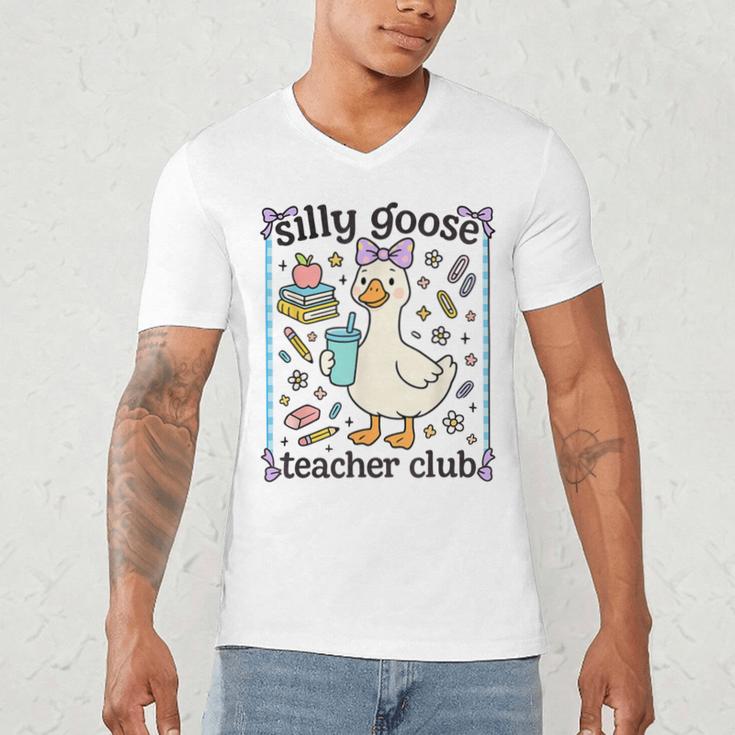 Silly Goose Teacher Club Silly Goose For Teacher Men's V-Neck T-Shirt, novelty gifts, funny gifts Silly Goose Teacher Club Silly Goose For Teacher Men's V-Neck T-Shirt, novelty gifts, funny gifts
