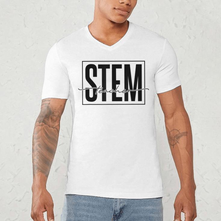 Stem Teacher Science Technology Engineering Math Teachers Men's V-Neck T-Shirt, novelty gifts, funny gifts