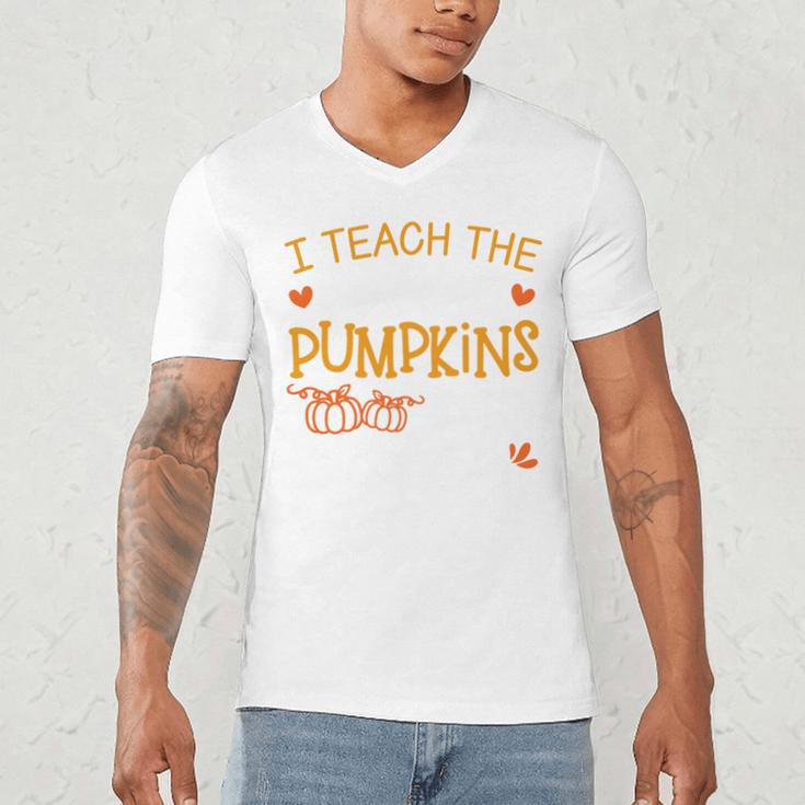 I Teach The Cutest Pumpkins In The Patch Shirt Teacher Men's V-Neck T-Shirt, novelty gifts, funny gifts I Teach The Cutest Pumpkins In The Patch Shirt Teacher Men's V-Neck T-Shirt, novelty gifts, funny gifts