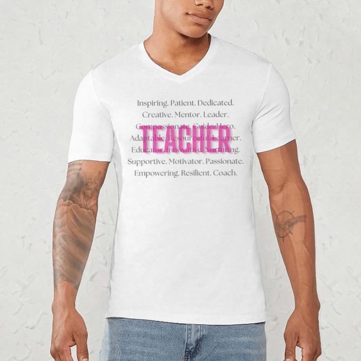 TEACH Inspirational Teacher Comfortable & Stylish T-Shirt Men's V-Neck T-Shirt, novelty gifts, funny gifts