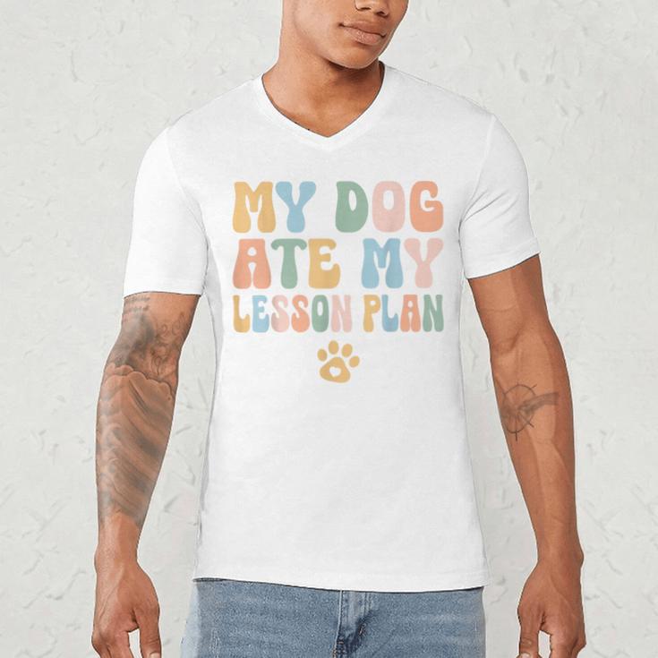 Teacher My Dog Ate My Lesson Plan Teacher Lesson Plan Men's V-Neck T-Shirt, novelty gifts, funny gifts Teacher My Dog Ate My Lesson Plan Teacher Lesson Plan Men's V-Neck T-Shirt, novelty gifts, funny gifts