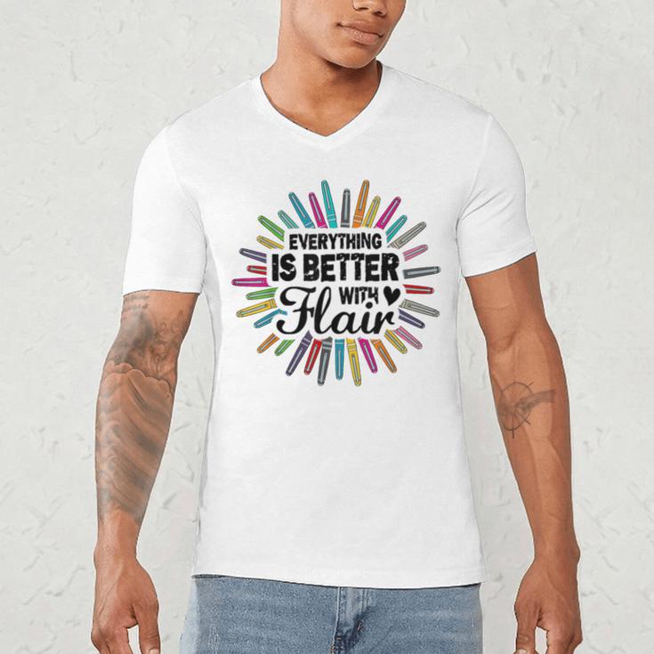 Teacher Flair Pen Art Lover School Supplies Men's V-Neck T-Shirt, novelty gifts, funny gifts Teacher Flair Pen Art Lover School Supplies Men's V-Neck T-Shirt, novelty gifts, funny gifts