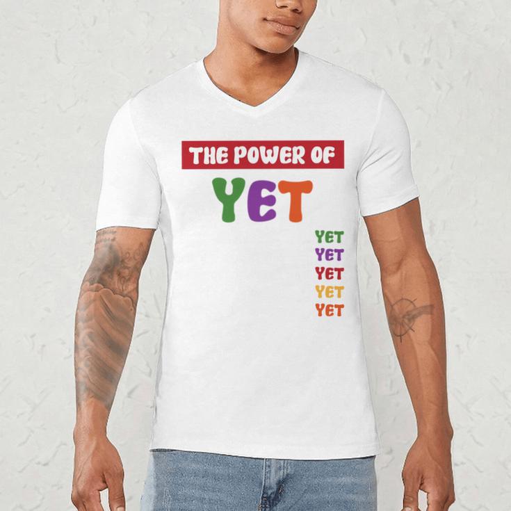Teacher Growth Mindset Power Of Yet Men's V-Neck T-Shirt, novelty gifts, funny gifts