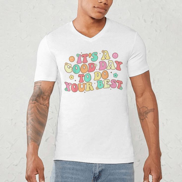 Teacher Testing Shirt It's A Good Day To Do Best Groovy Men's V-Neck T-Shirt, novelty gifts, funny gifts