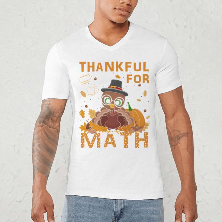 Thankful Math Turkey Teacher Happy Thanksgiving Men's V-Neck T-Shirt, novelty gifts, funny gifts Thankful Math Turkey Teacher Happy Thanksgiving Men's V-Neck T-Shirt, novelty gifts, funny gifts