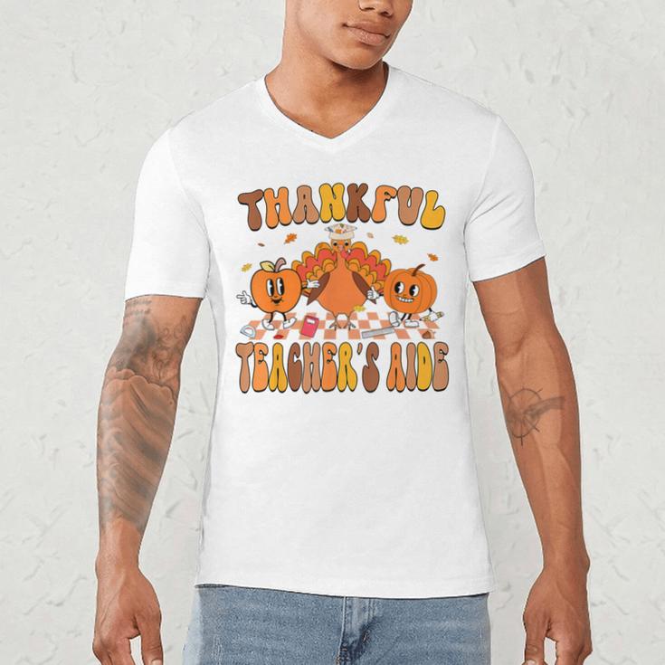 Thankful Teacher's Aide Thanksgiving Autumn Fall Women Men Men's V-Neck T-Shirt, novelty gifts, funny gifts Thankful Teacher's Aide Thanksgiving Autumn Fall Women Men Men's V-Neck T-Shirt, novelty gifts, funny gifts