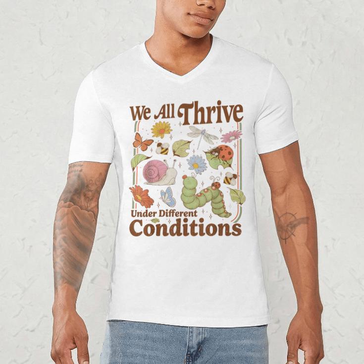 We All Thrive Under Different Conditions SPED Teacher Men's V-Neck T-Shirt, novelty gifts, funny gifts We All Thrive Under Different Conditions SPED Teacher Men's V-Neck T-Shirt, novelty gifts, funny gifts