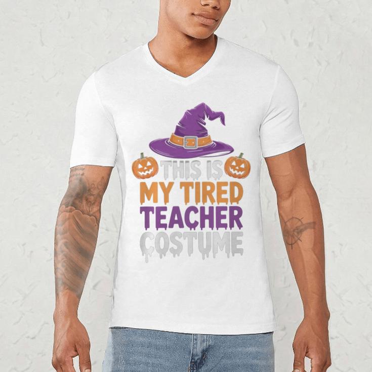 This Is My Tired Teacher Costume Halloween Premium Tri-Blend Men's V-Neck T-Shirt, novelty gifts, funny gifts This Is My Tired Teacher Costume Halloween Premium Tri-Blend Men's V-Neck T-Shirt, novelty gifts, funny gifts