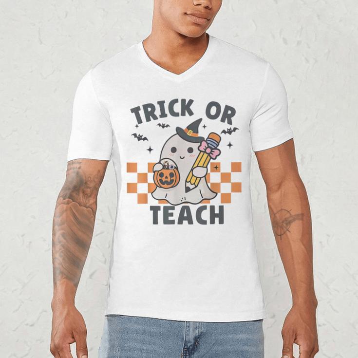 Trick Or Teach Teacher Men's V-Neck T-Shirt, novelty gifts, funny gifts Trick Or Teach Teacher Men's V-Neck T-Shirt, novelty gifts, funny gifts