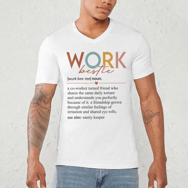 Vintage Work Bestie Definition Teachers Nurses Boss Women Men's V-Neck T-Shirt, novelty gifts, funny gifts Vintage Work Bestie Definition Teachers Nurses Boss Women Men's V-Neck T-Shirt, novelty gifts, funny gifts