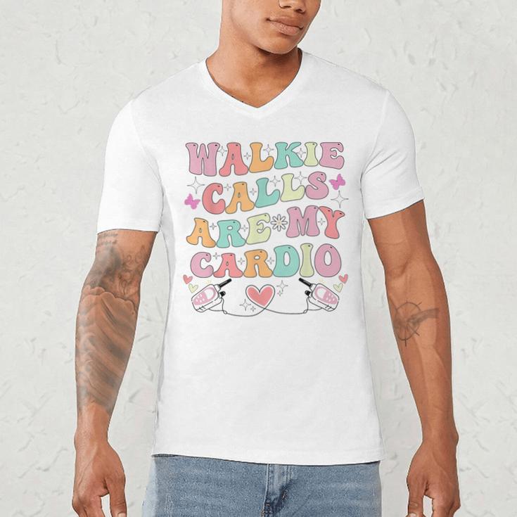 Walkie Calls Are My Cardio Special Education Teacher School Men's V-Neck T-Shirt, novelty gifts, funny gifts