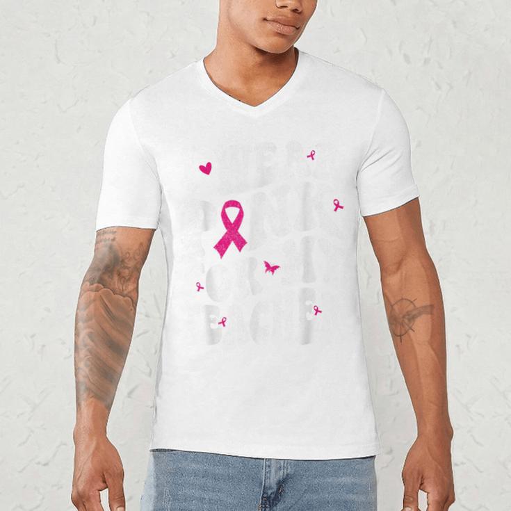 I Wear Pink For My Teacher Breast Cancer Awareness Support Men Women Men's V-Neck T-Shirt, novelty gifts, funny gifts I Wear Pink For My Teacher Breast Cancer Awareness Support Men Women Men's V-Neck T-Shirt, novelty gifts, funny gifts