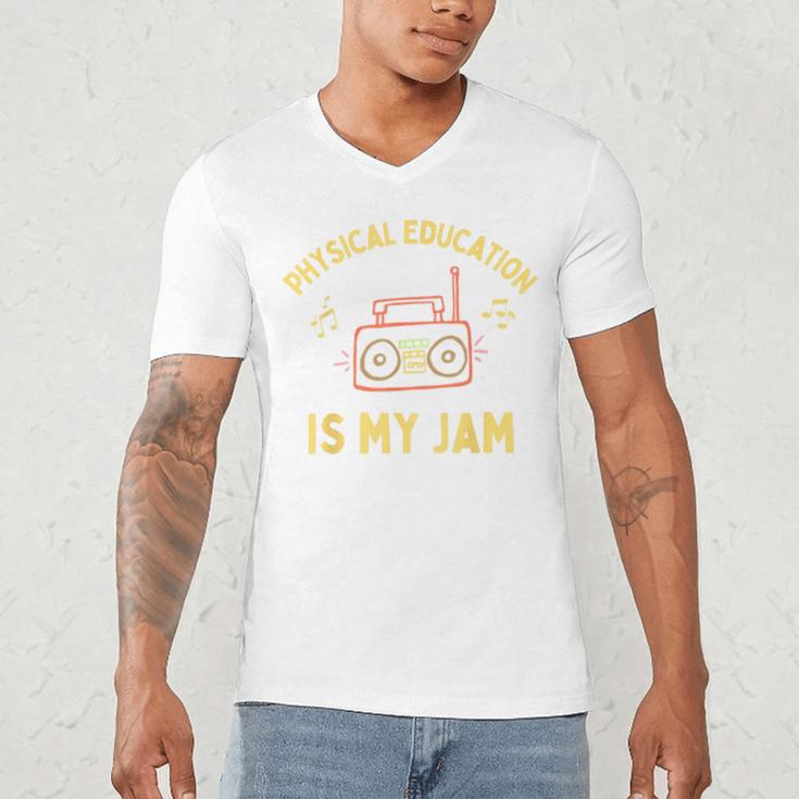 Women's Physical Education Is My Jam PE Teacher Appreciation Men's V-Neck T-Shirt, novelty gifts, funny gifts Women's Physical Education Is My Jam PE Teacher Appreciation Men's V-Neck T-Shirt, novelty gifts, funny gifts