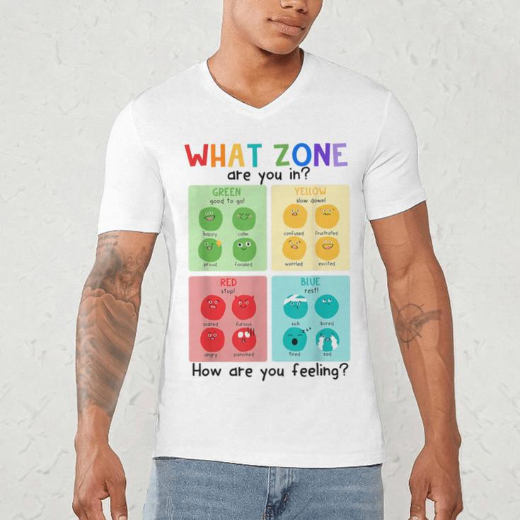 What Zone Are You In How Are You Feeling Teacher Men's V-Neck T-Shirt, novelty gifts, funny gifts What Zone Are You In How Are You Feeling Teacher Men's V-Neck T-Shirt, novelty gifts, funny gifts