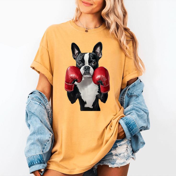 Boston Terrier Boxing Women's Comfort Colors T-Shirt