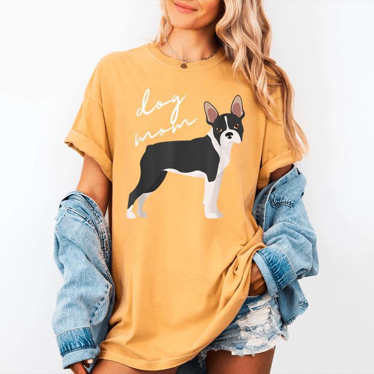 Boston Terrier Dog Mom Woman Women Women's Comfort Colors T-Shirt