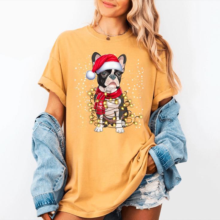 Boston Terrier Dog Ugly Christmas Dog Xmas For Men Women Kids Women's Comfort Colors T-Shirt