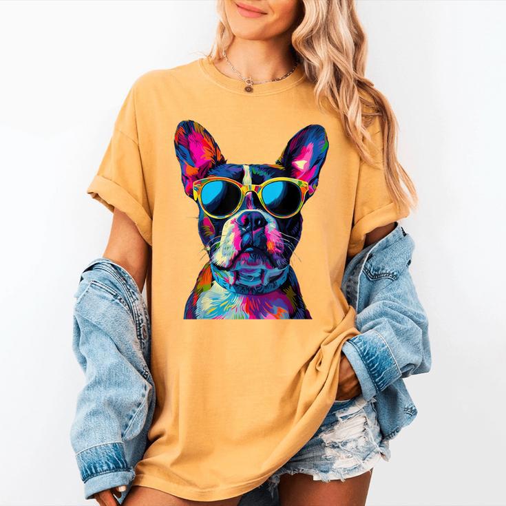 Boston Terrier Lovers Pop Art Boston Terrier Women's Comfort Colors T-Shirt