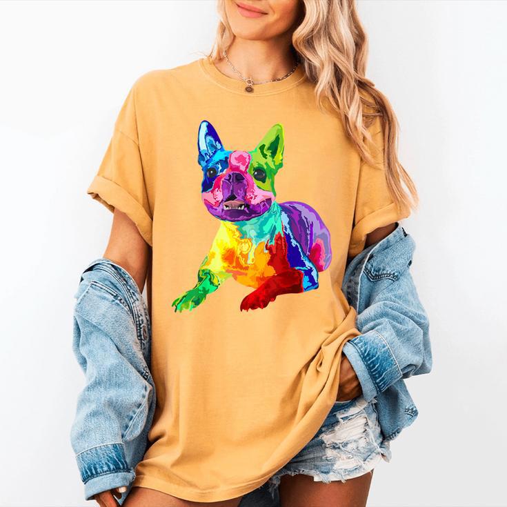 Dog Lover Boston Terrier Dog Colorful Boston Terrier Men Women Kids Women's Comfort Colors T-Shirt