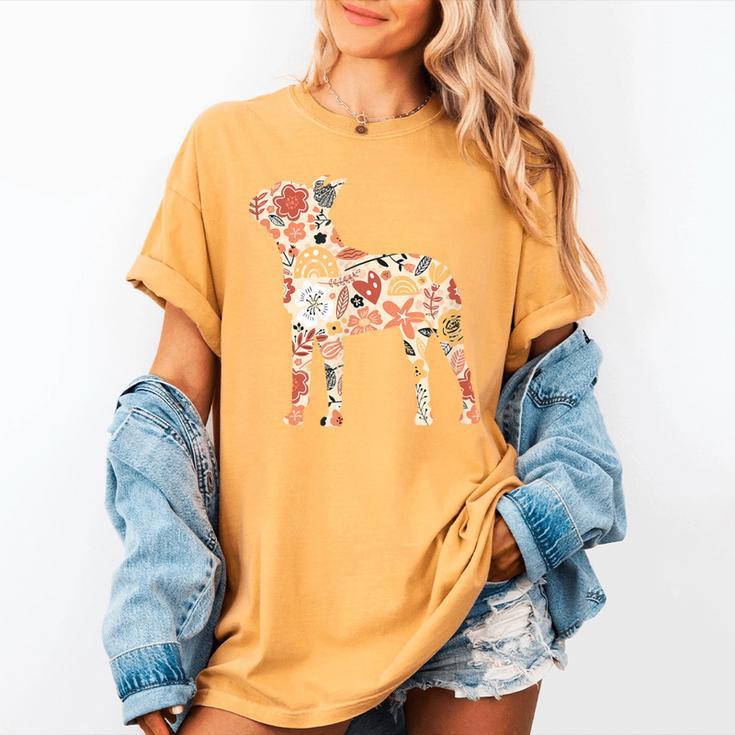 Vintage Floral Boston Terrier For Dog Lover Women's Comfort Colors T-Shirt