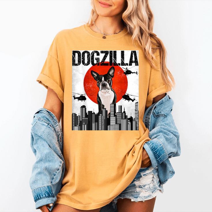 Vintage Japanese Dogzilla Boston Terrier Women's Comfort Colors T-Shirt