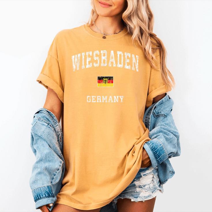 Wiesbaden Germany Vintage Athletic Sports Women's Comfort Colors T-Shirt