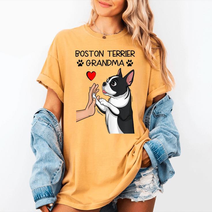 Boston Terrier Grandma Mother's Day Dog Mom Women's Comfort Colors T-Shirt
