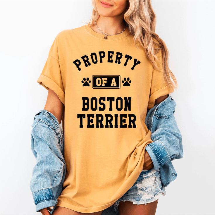 Property Of Boston Terrier Boston Terrier Shirt Women's Comfort Colors T-Shirt