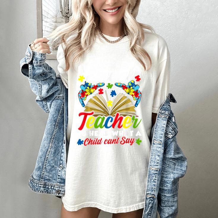 Autism Awareness Teacher Shirts It Takes A Special Teacher Women's Comfort Colors T-Shirt