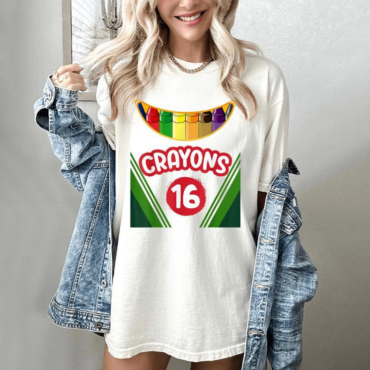 Crayon Box Fun Teacher Student Crayon Squad Halloween 2023 Women's Comfort Colors T-Shirt
