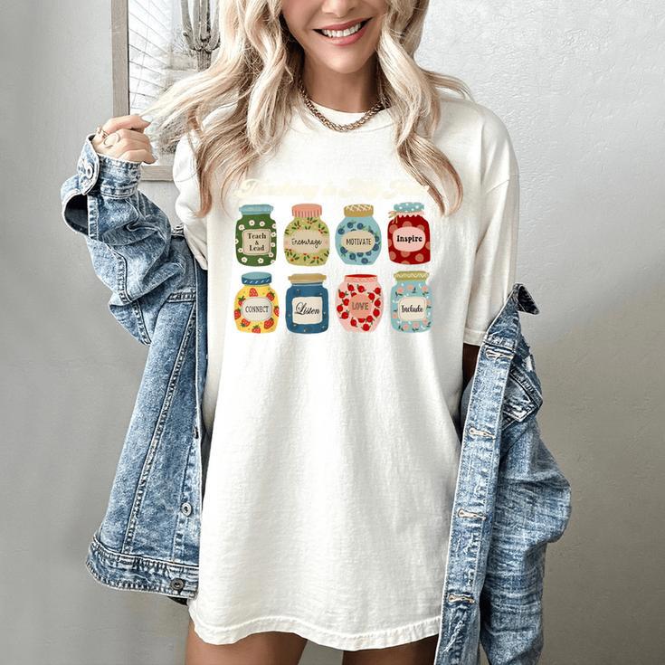 Groovy Teaching Is My Jam Teacher Appreciation Women's Comfort Colors T-Shirt