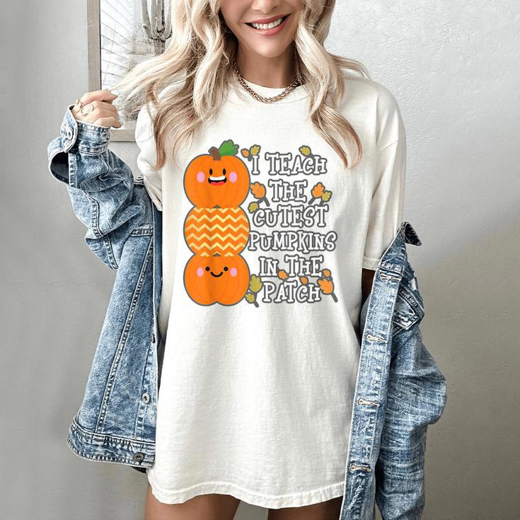 Halloween Teacher Shirt I Teach The Cutest Pumpkins In Patch Men Women Kids Women's Comfort Colors T-Shirt