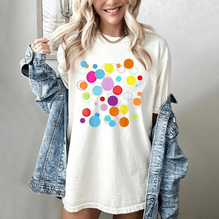 Happy Dot Day Colorful Polka Dot Art Teacher Student Kids Women's Comfort Colors T-Shirt