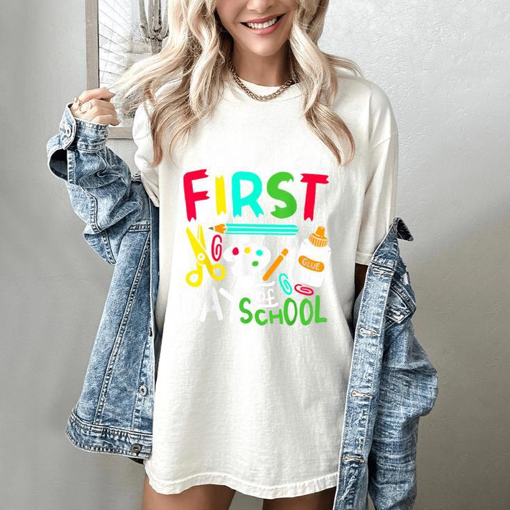 Happy First Day Of School Teacher Back To School Student Women's Comfort Colors T-Shirt
